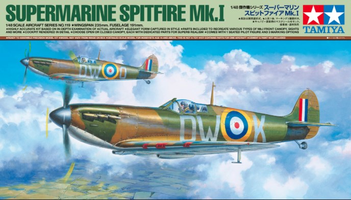Tamiya 61119 1:48 Supermarine Spitfire Mk.I