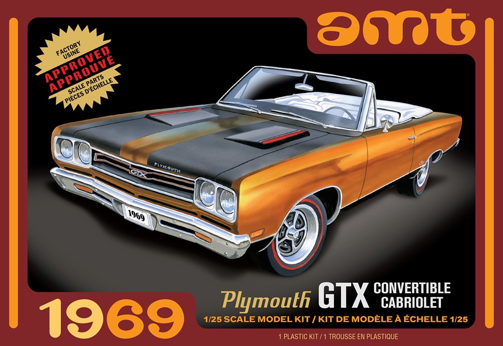 AMT 1137 1:25 1969 Plymouth GTX Convertible Cabriolet