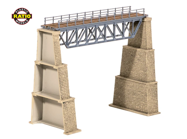 Ratio 240 N Steel Truss Bridge with Stone Piers