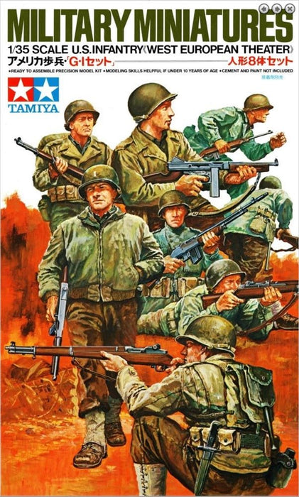 Tamiya 35048 1/35 Scale WWII US Infantry West European Theater Figure Set