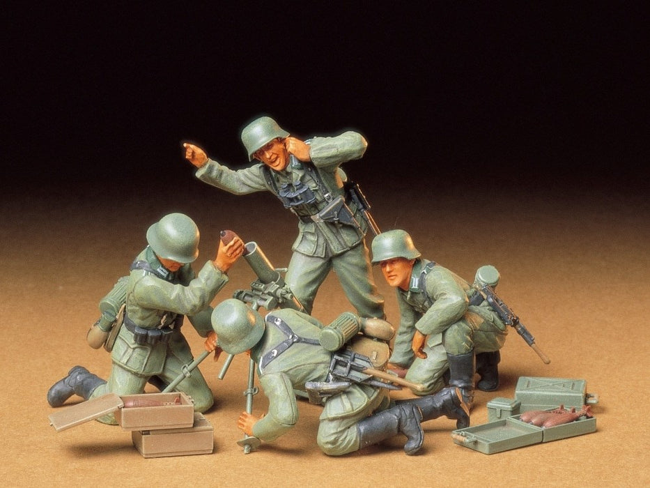 Tamiya 35193 1/35 Scale WWII German Infantry Mortar Team Figure Set