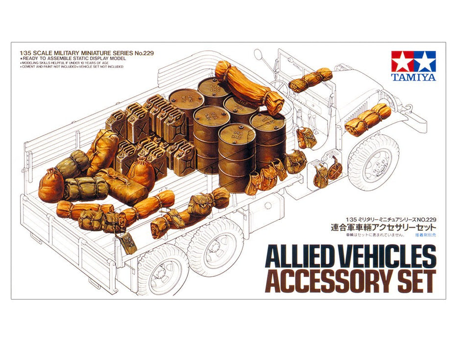 Tamiya 35229 1/35 Scale WWII Allied Vehicles Accessory Set