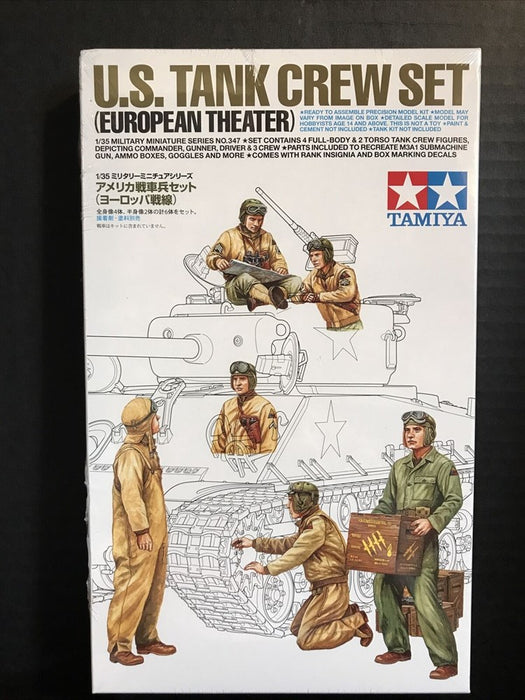 Tamiya 35347 1/35 Scale WWII U.S. Tank Crew (European Theatre) Set