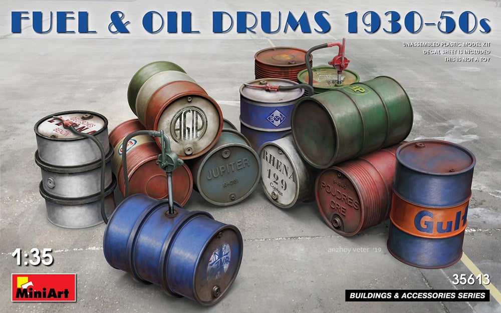 MiniArt 35613 1:35 Fuel & Oil Drums 1930-50s