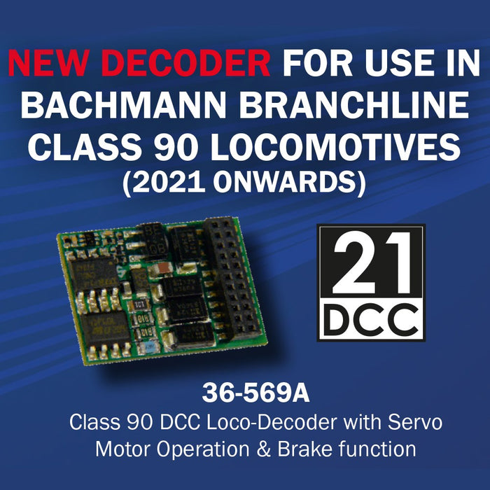 E-Z Command 36-569A 21MTC DCC Loco-Decoder (for Class 90) with Servo Motor Operation & Brake function