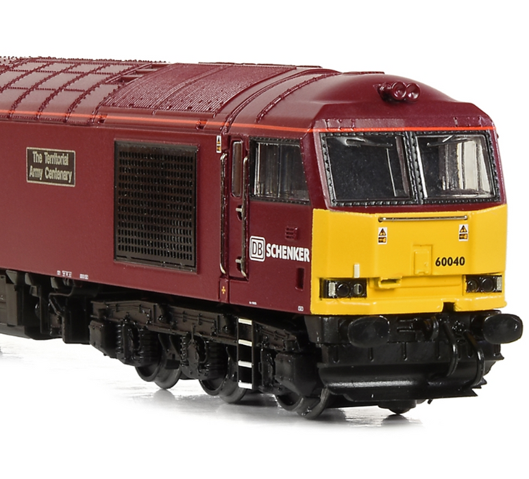 Graham Farish [N] 371-361 Class 60 60040 'The Territorial Army Centenary' DB Schenker/Army Red