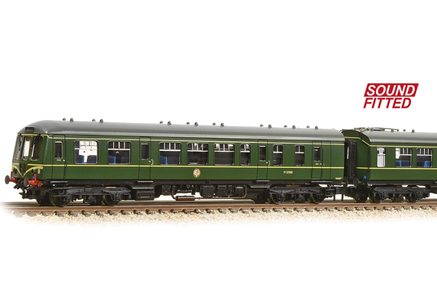 Graham Farish [N] 371-887DS Class 108 3-Car DMU - BR Green with Speed Whiskers (Sound Fitted)