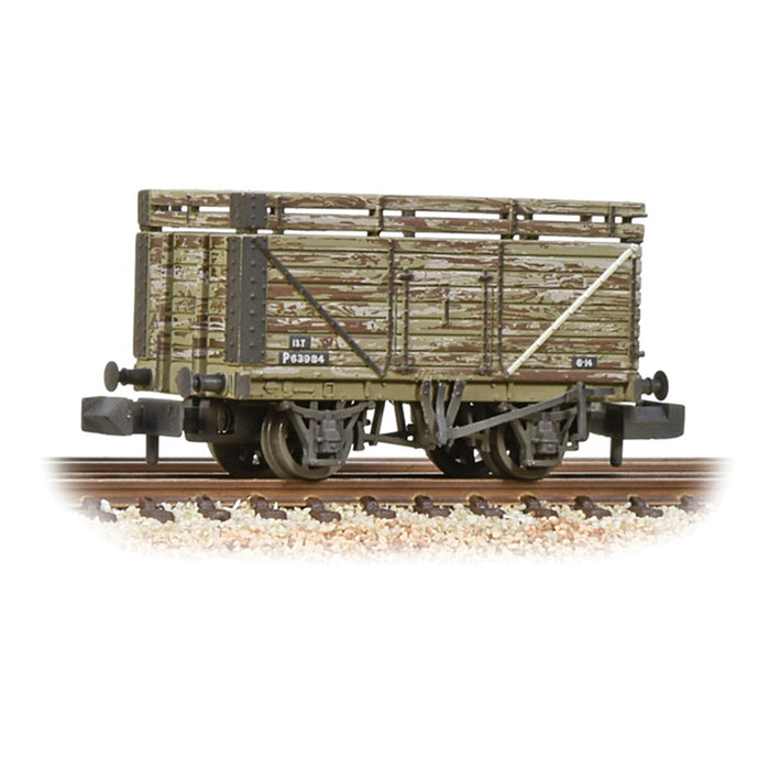 Graham Farish [N] 377-207 8 Plank Wagon Coke Rails Refurbished BR P No. (Ex-Private Owner) [W]