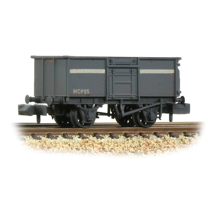 Graham Farish [N] 377-256 BR 16T Steel Mineral Wagon with Top Flap Doors - NCB Grey