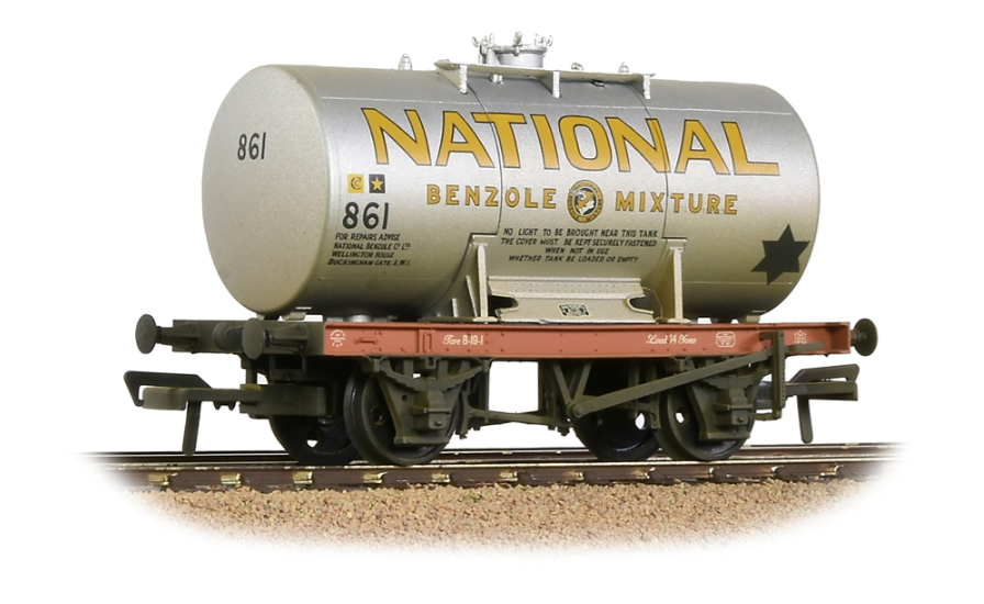 Branchline [OO] 38-778A 14T Class A Anchor-Mounted Tank Wagon 'National Benzole' - Silver
