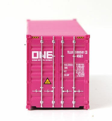 Walthers SceneMaster 949-8275 HO 40' Hi-Cube Corrugated-Side Container - Ocean Network Express - ONE Magenta