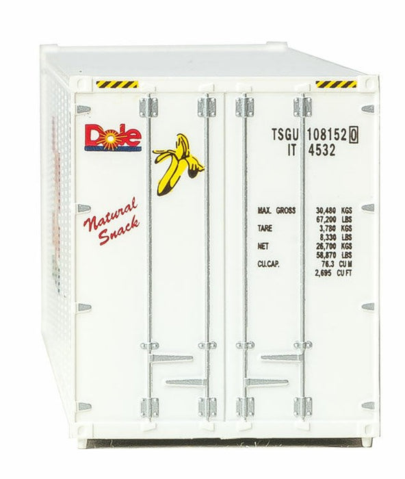 Walthers SceneMaster 949-8359 HO 40' Hi-Cube Smooth-Side Refrigerated Container - Dole