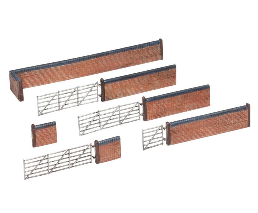 Graham Farish [N] 42-107 Scenecraft Red Brick Walls and Gates