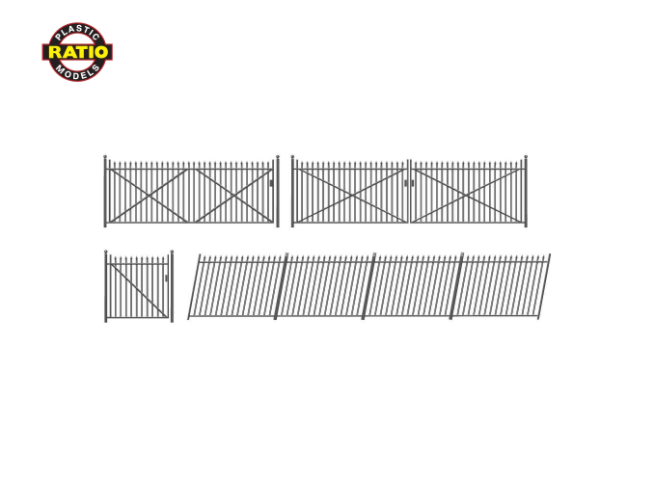 Ratio 435 OO GWR Spear Fencing Ramp Sections & Gates