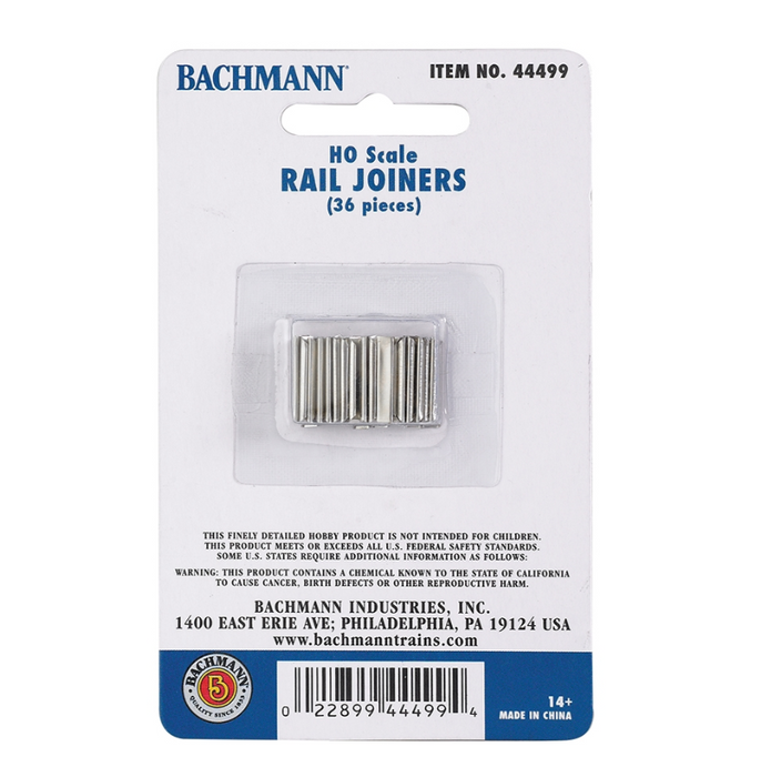 Bachmann USA 44499 [HO] E-Z Track Rail Joiners (36/card)