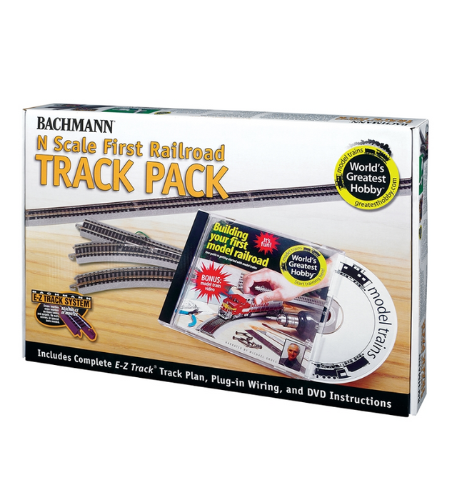 Bachmann USA 44896 [N] Scale First Railroad Track Pack - Nickel/Gray