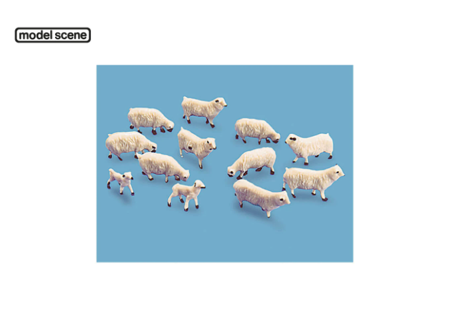 Modelscene 5110 OO Sheep and Lambs 12pc