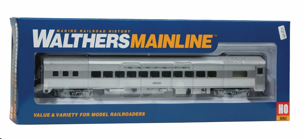 Walthers Mainline 910-30202 HO 85' Budd Small-Window Coach - Santa Fe (silver)