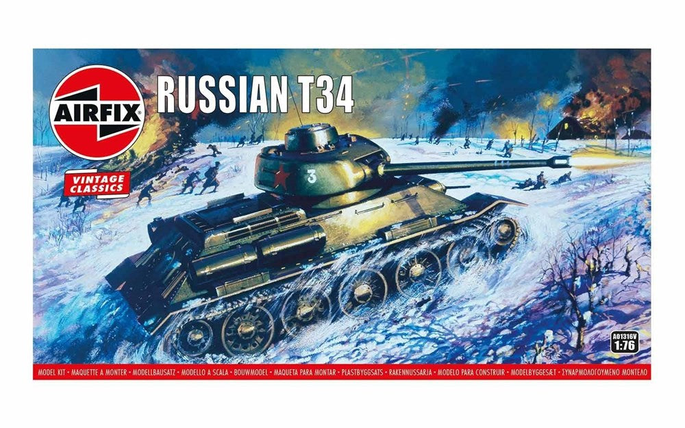 Airfix A01316V 1:76 Russian T34 Tank - Vintage Classics