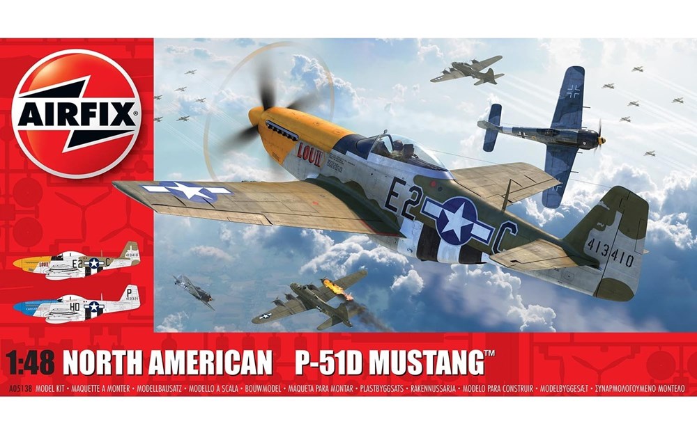 Airfix A05138 1:48 North American P51-D Mustang (Filletless Tails)
