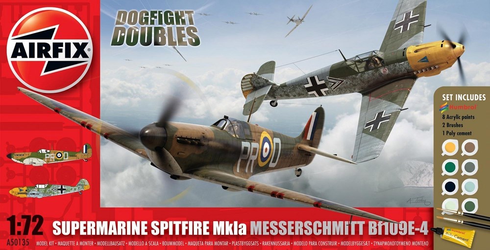 Airfix A50135 1:72 Dogfight Doubles Spitfire Mk1a vs. Bf109E-4