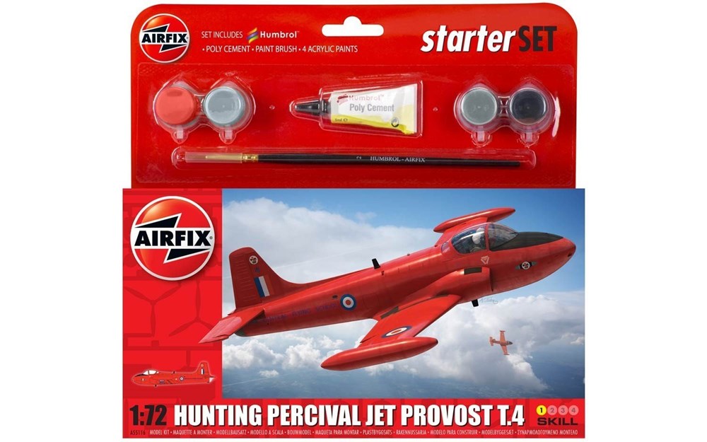 Airfix A55116 1:72 Hunting Percival Jet Provost T.4 Starter Set