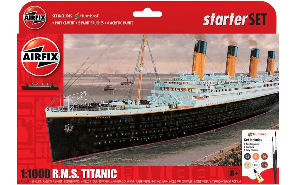 Airfix A55314 1:1000 RMS Titanic - Large Starter Set