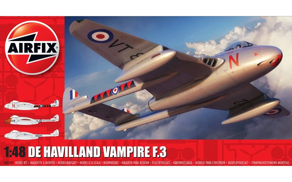 Airfix A06107 1:48 de Havilland Vampire F.3