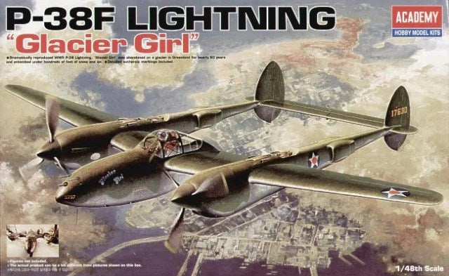 Academy 12208 1:48 P-38F Lightning 'Glacier Girl'