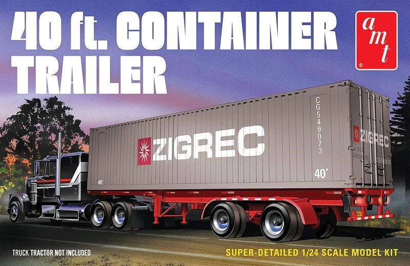 AMT 1196 1:24 40' Container Trailer