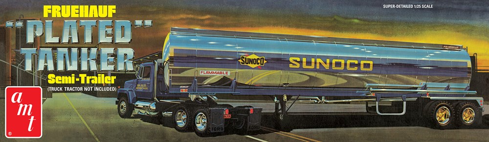 AMT 1239 1:25 Fruehauf Plated Tanker Trailer (Sunoco)