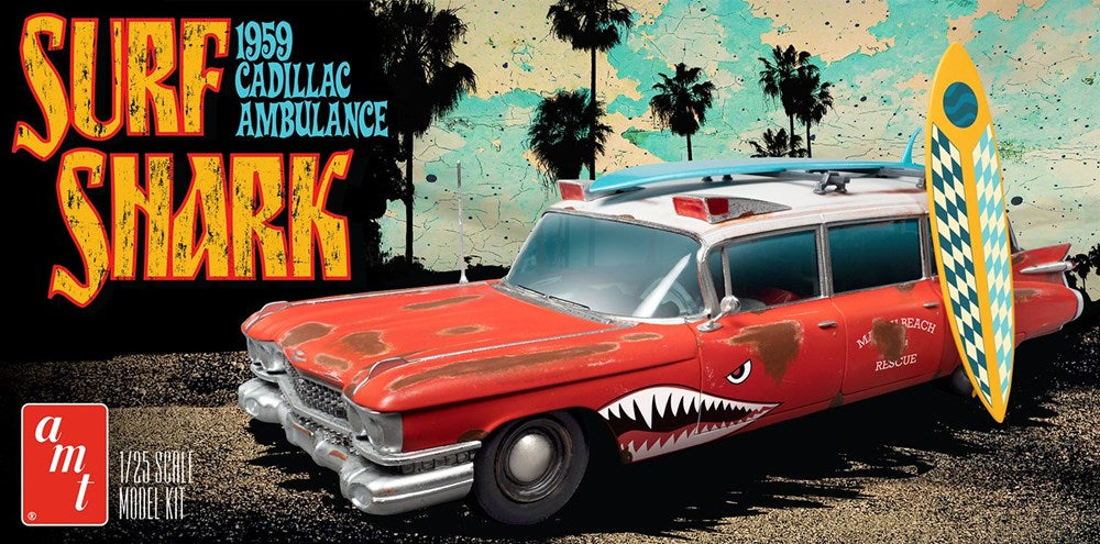 AMT 1242 1:25 1959 Surf Shark Cadillac Ambulance