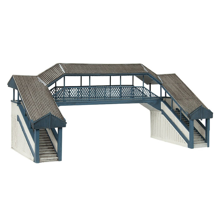 Branchline [OO] 44-020B Scenecraft Covered Metal Footbridge with Blue and Cream detail