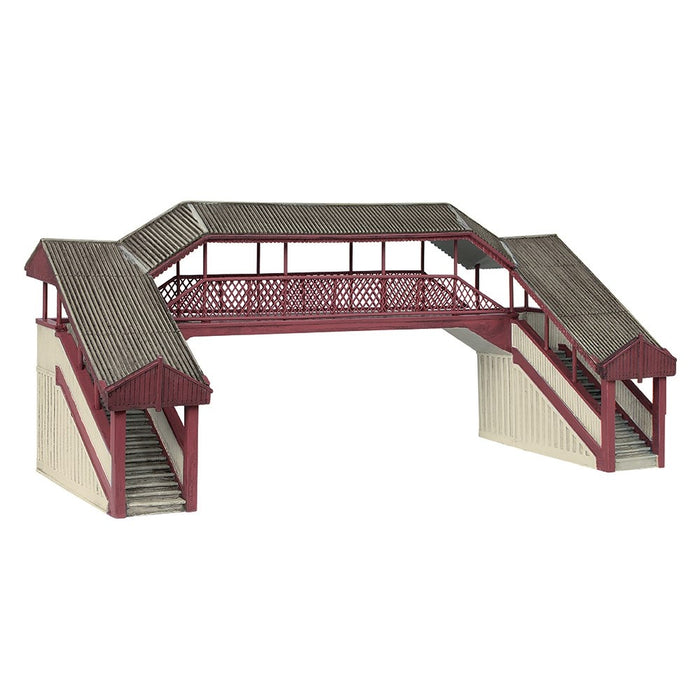 Branchline [OO] 44-020R Scenecraft Covered Metal Footbridge with Red and Cream detail