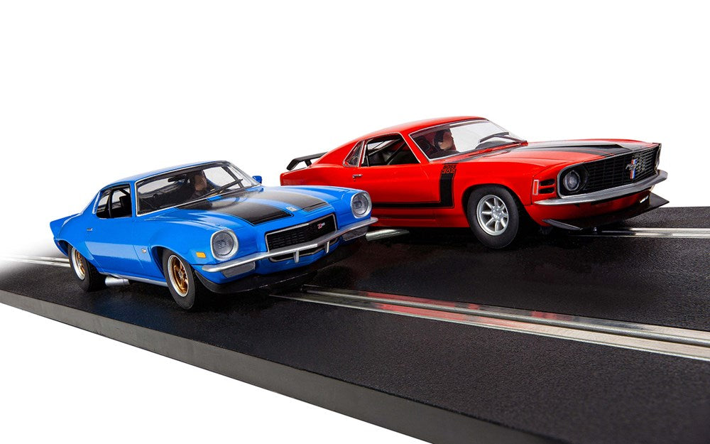 Scalextric C1429 American Street Duel Set - '70s Camaro vs. Mustang