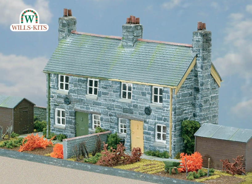 Wills CK21 OO Craftsman Kit Semi-Detached Stone Cottages