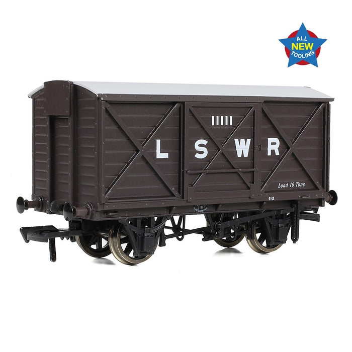 EFE Rail [OO] E87051 LSWR 10T Ventilated Van in LSWR Brown
