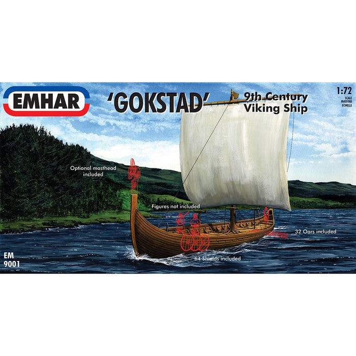 Emhar 9001 1:72 Viking Ship 'GOKSTAD' (9th Century)