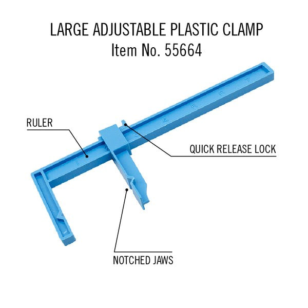 Excel 55664 Large Adjustable Plastic Clamps