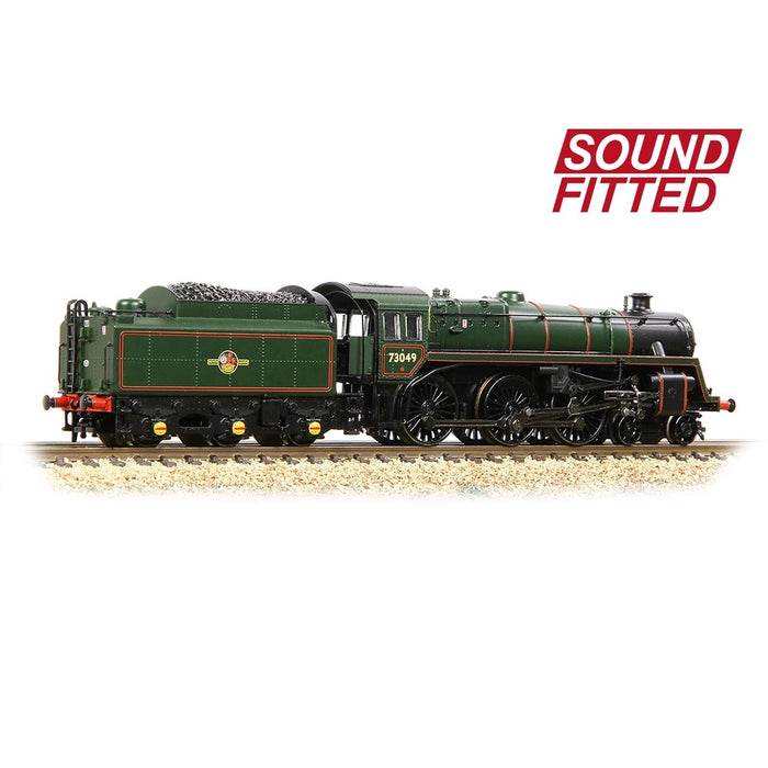 Graham Farish [N] 372-728SF BR Standard 5MT with BR1 Tender 73049 in BR Lined Green with Late Crest (Sound Fitted)
