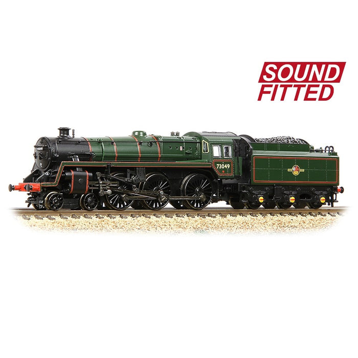 Graham Farish [N] 372-728SF BR Standard 5MT with BR1 Tender 73049 in BR Lined Green with Late Crest (Sound Fitted)