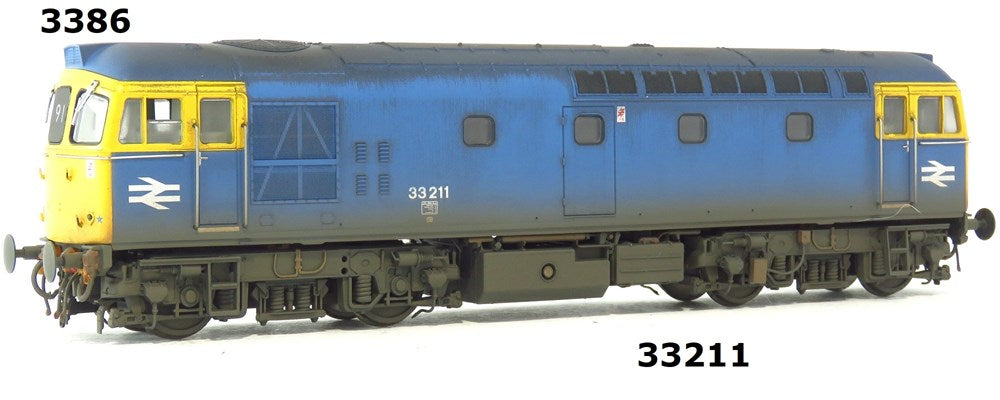 Heljan 3386 OO Class 33/2 - Faded & Weathered BR Blue '33211'