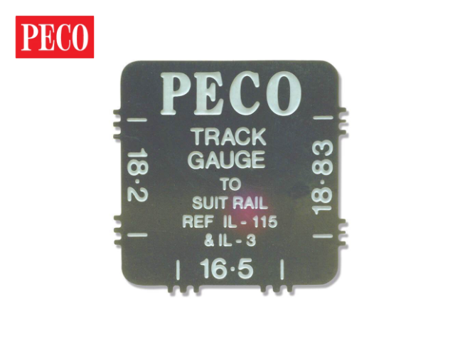 Peco IL-116 Stainless Steel Track Gauge (16.5 18.2 and 18.83)
