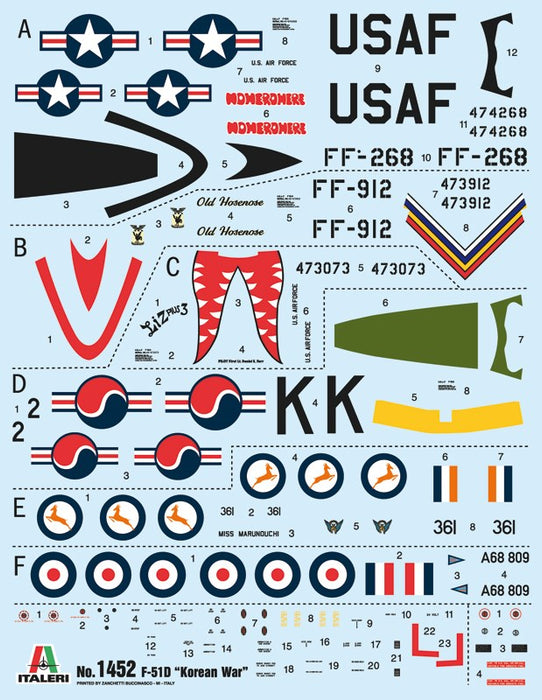 Italeri 1452 1:72 North American F-51D Mustang Korean War