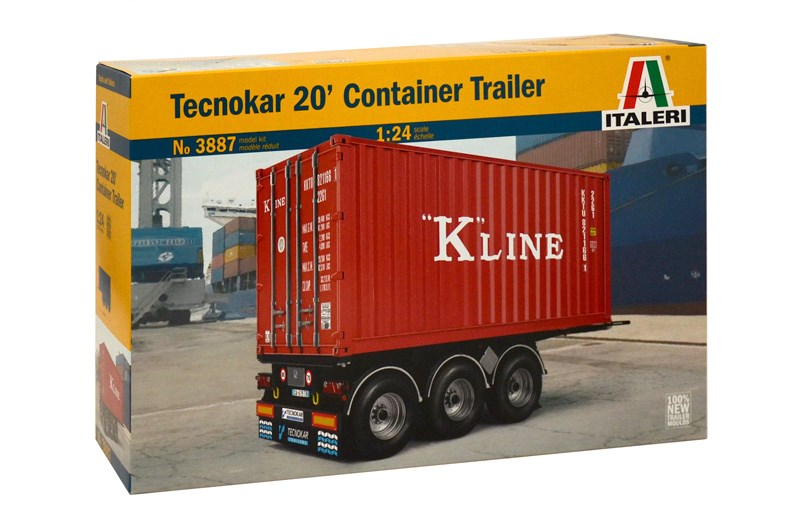 Italeri 3887 1:24 Tecnokar 20' Container Trailer