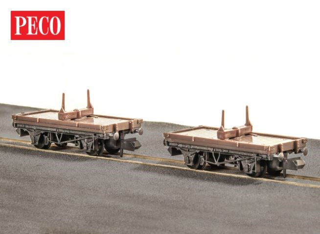 Peco KNR-39 N Bolster Wagon (Pair) 10ft Wheelbase Kit