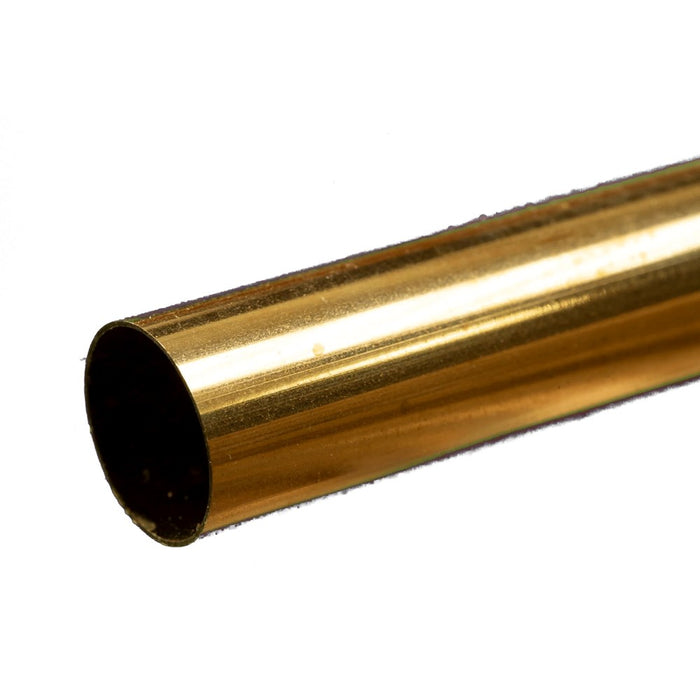 K&S 8144 Brass Round Tube 21/32 x 0.014 - 12" Length
