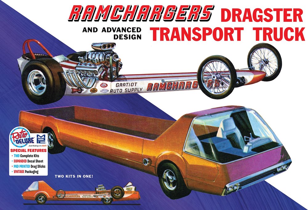 MPC 970 1:25 Ramchargers Dragster & Transporter Truck