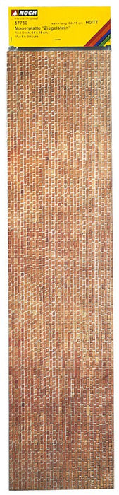 Noch 57730 HO Red Brick Wall Card 640mm x 150mm