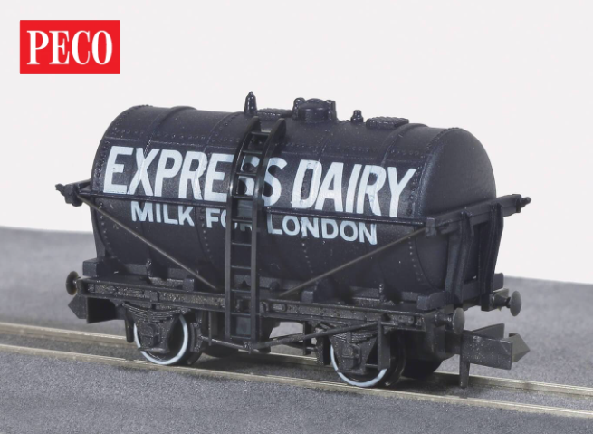 Peco NR-P168 N Milk Tank Wagon 'Express Dairies'